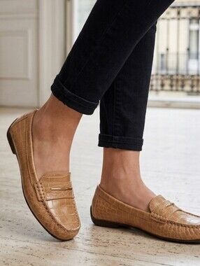 Chaps Womens Driving Loafers Sz 9.5B Ginger